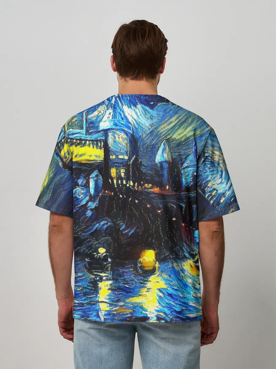 Мужская футболка оверсайз / Картина в стиле Вангога