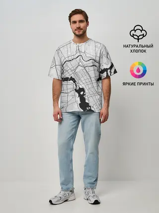 Мужская футболка оверсайз / генплан