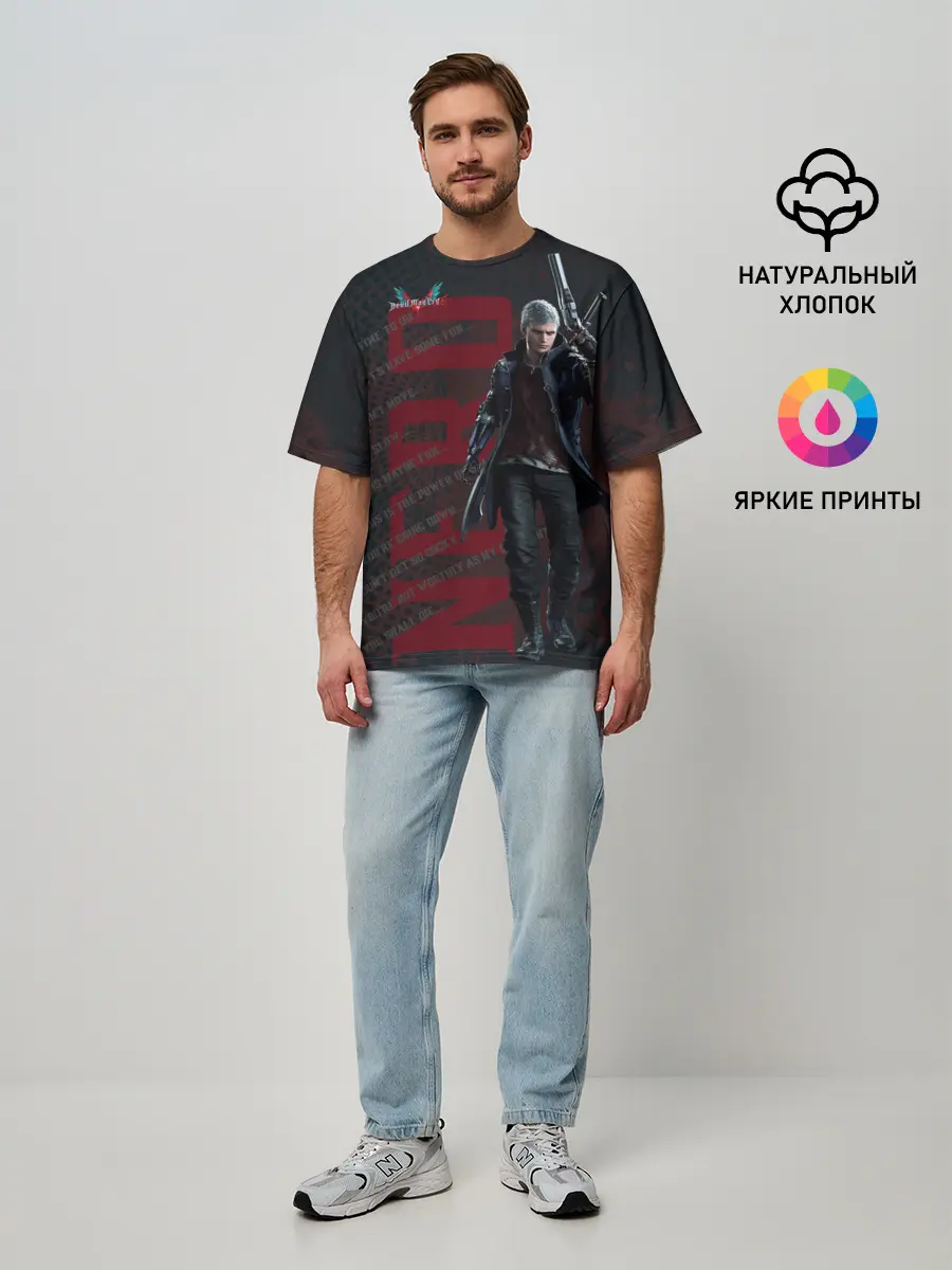 Мужская футболка оверсайз / Nero