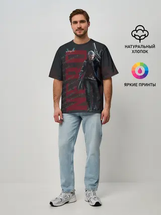 Мужская футболка оверсайз / Nero