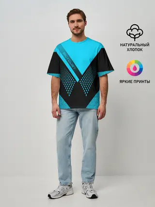 Мужская футболка оверсайз / Bicyclist