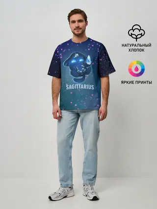 Мужская футболка оверсайз / Стрелец