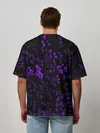 Мужская футболка оверсайз / [JJBA] Menacing Pattern purple