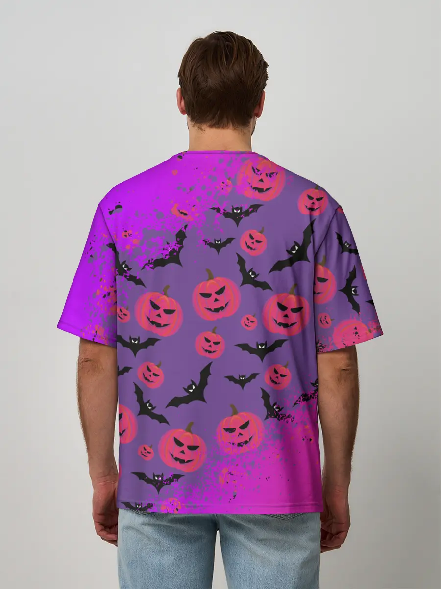Мужская футболка оверсайз / HALLOWEEN NEON