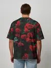 Мужская футболка оверсайз / Розы