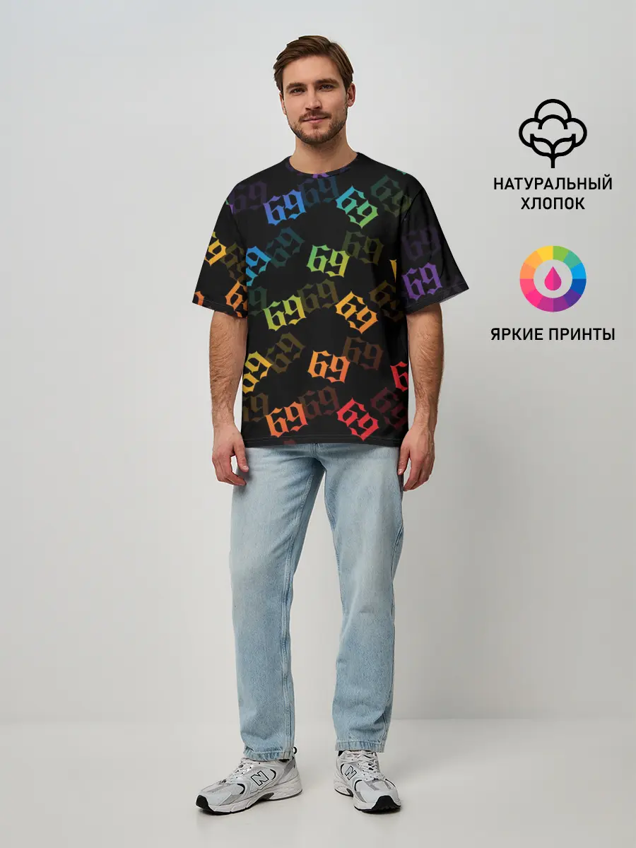 Мужская футболка оверсайз / 6IX9INE