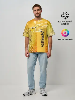 Мужская футболка оверсайз / Pikachu