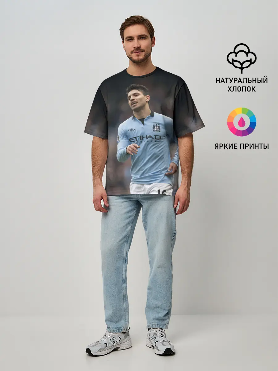 Мужская футболка оверсайз / Серхио Агуэро