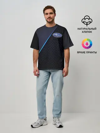 Мужская футболка оверсайз / SUBARU