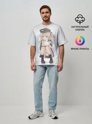 Мужская футболка оверсайз / Girls und Panzer