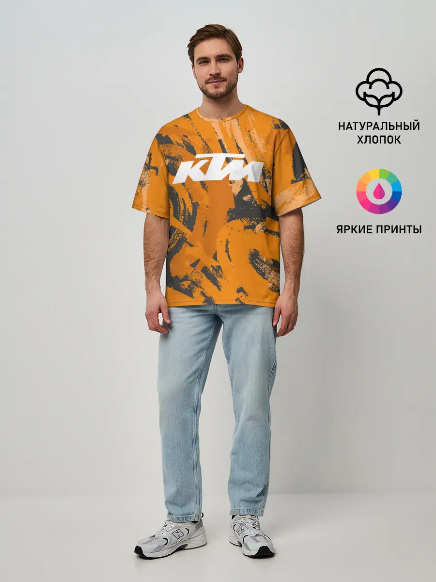 Мужская футболка оверсайз / KTM | КТМ
