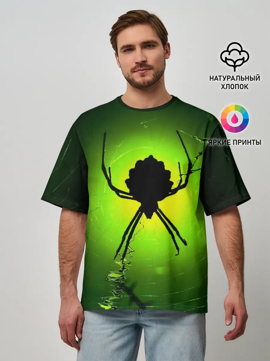 Мужская футболка оверсайз / Паук | Spider