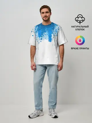 Мужская футболка оверсайз / КРОВЬ АНДРОИДА