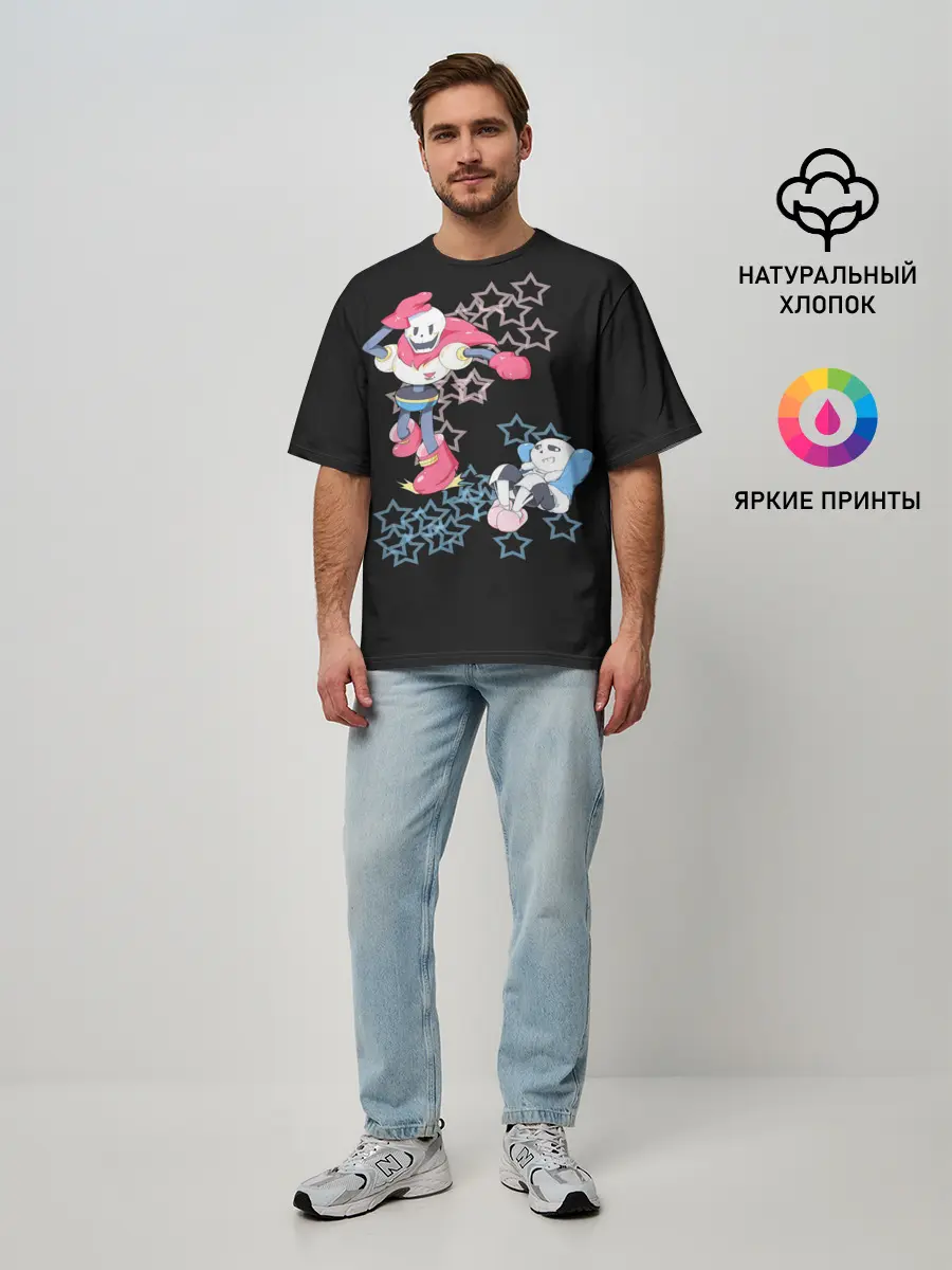 Мужская футболка оверсайз / Undertale