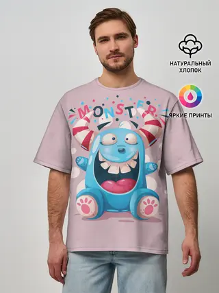 Мужская футболка оверсайз / MONSTER