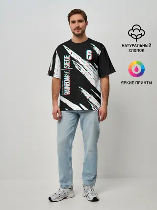 Мужская футболка оверсайз / RAINBOW SIX SIEGE.