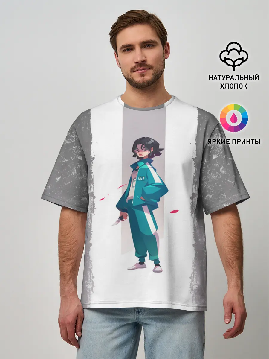 Мужская футболка оверсайз / 067 | Кан Сэ Бёк