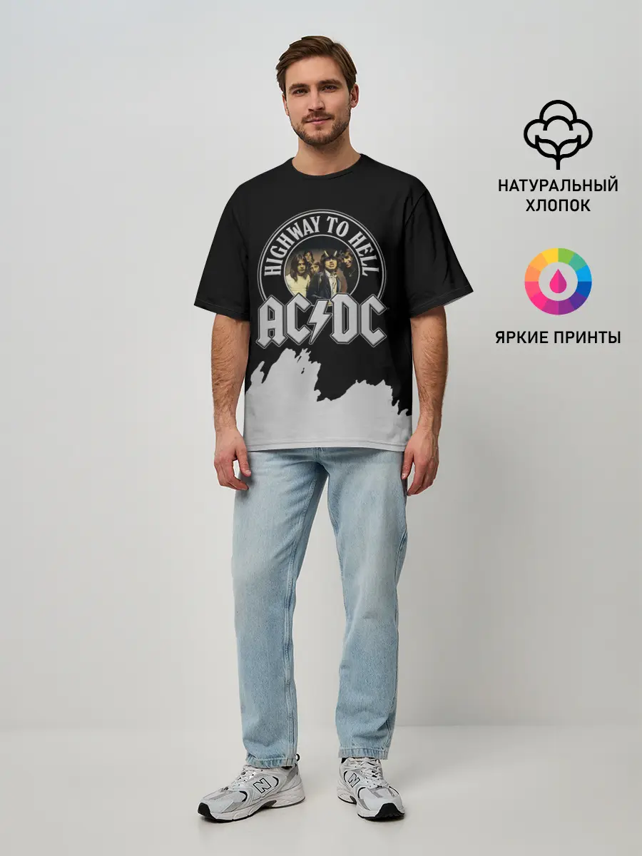Мужская футболка оверсайз / AC/DC