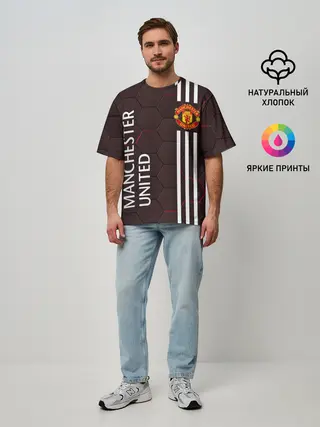 Мужская футболка оверсайз / МАНЧЕСТЕР / MANCHESTER / ПЛИТЫ