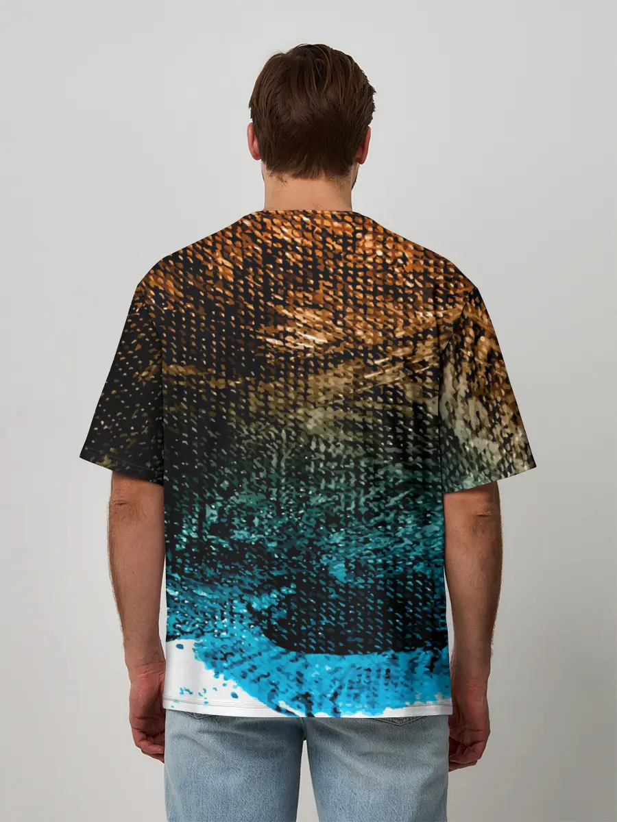 Мужская футболка оверсайз / Рыба на крючке