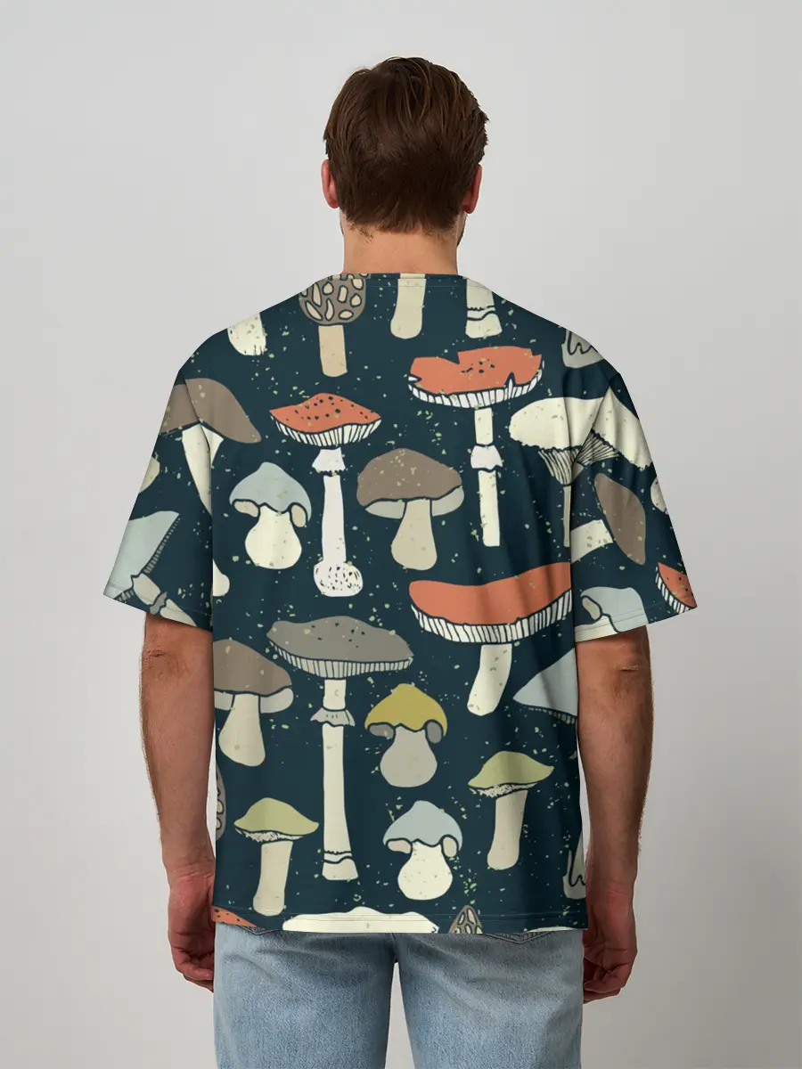 Мужская футболка оверсайз / Загадочный лес