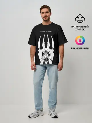 Мужская футболка оверсайз / HOLLOW KNIGHT | ХОЛЛОУ НАЙТ