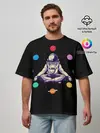 Мужская футболка оверсайз / Космическая Йога
