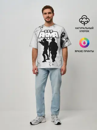 Мужская футболка оверсайз / Arma / Арма,Tactical Simulator