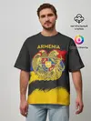 Мужская футболка оверсайз / Yellow and Black Armenia