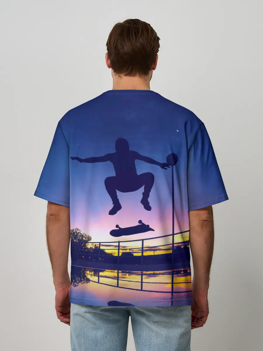 Мужская футболка оверсайз / Skateboarding