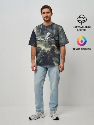 Мужская футболка оверсайз / CS GO