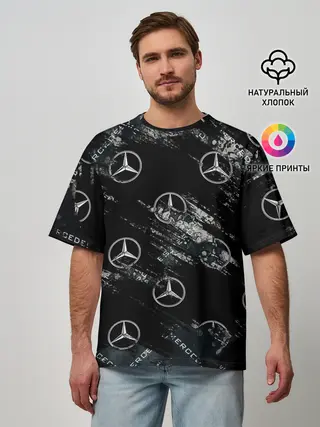 Мужская футболка оверсайз / MERCEDES