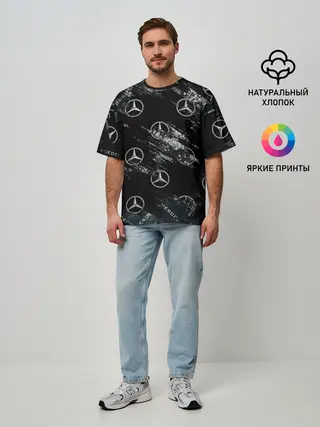 Мужская футболка оверсайз / MERCEDES