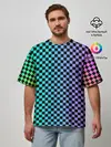 Мужская футболка оверсайз / Checkerboard Color