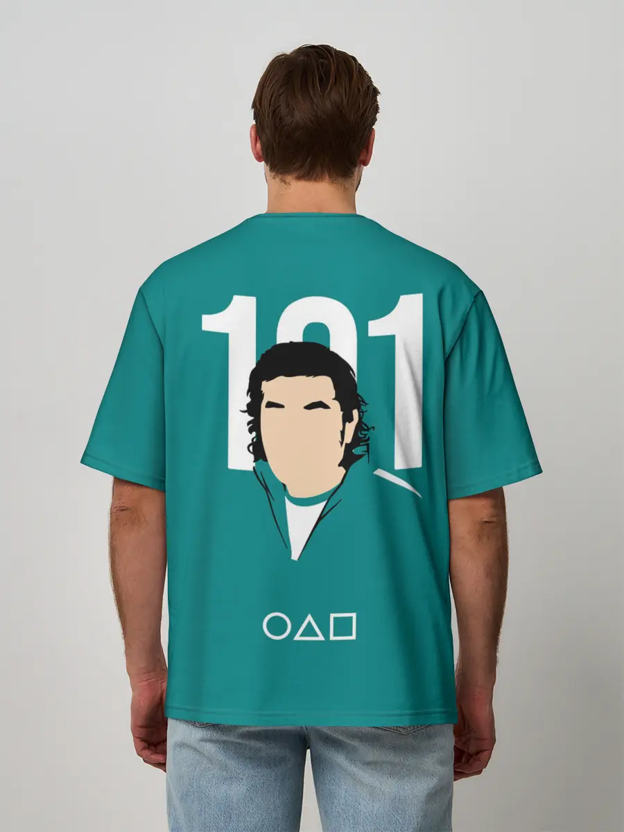 Мужская футболка оверсайз / Игра в кальмара: Чан Док Су 101