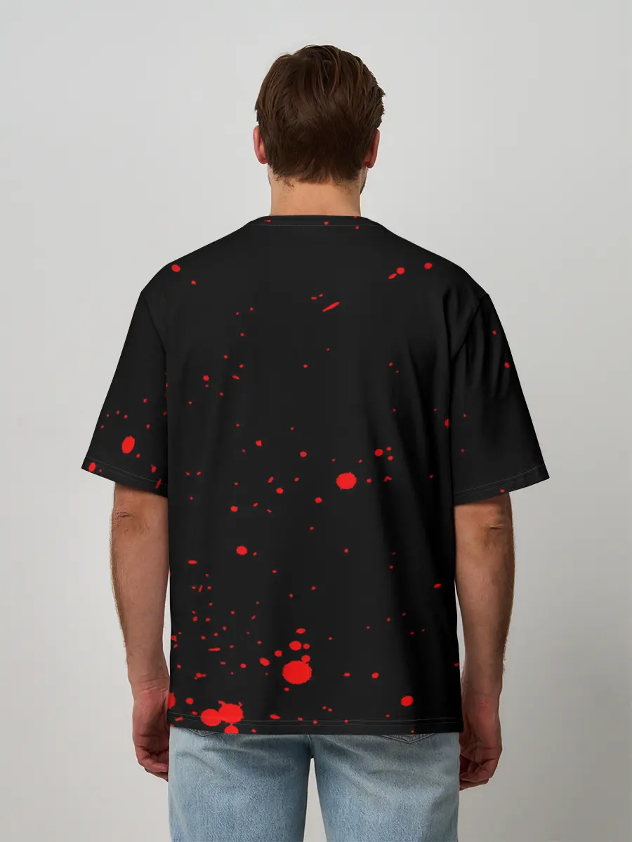 Мужская футболка оверсайз / WAKE THE F*** UP SAMURAI