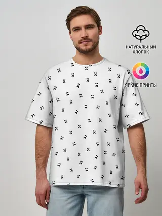 Мужская футболка оверсайз / Нахмурившееся лицо