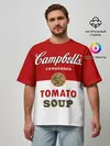 Мужская футболка оверсайз / Банка с супом Кэмпбелл