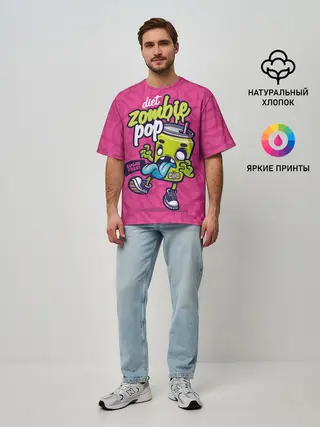 Мужская футболка оверсайз / Зомби диета