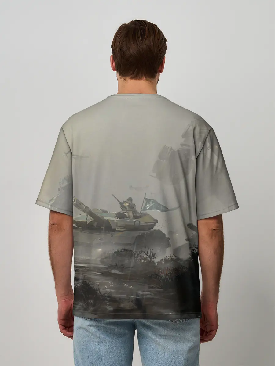 Мужская футболка оверсайз / SkulMech