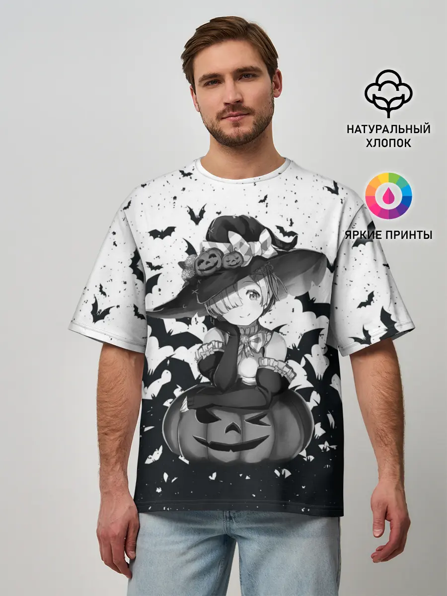 Мужская футболка оверсайз / Re:Zero | Рем