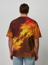 Мужская футболка оверсайз / Огненный Лис