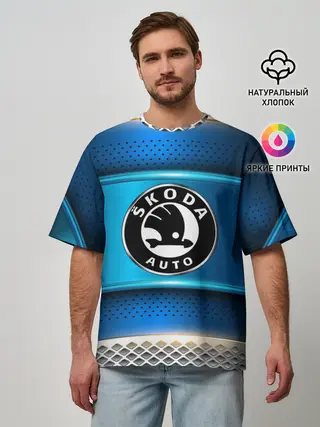 Мужская футболка оверсайз / SKODA sport collection