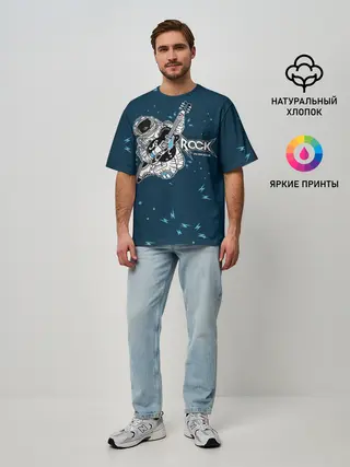 Мужская футболка оверсайз / Космический рок