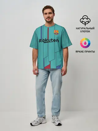 Мужская футболка оверсайз / Messi away 19-20