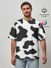 Мужская футболка оверсайз / COW PRINT