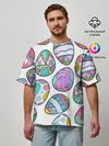 Мужская футболка оверсайз / Пасхальные яйца