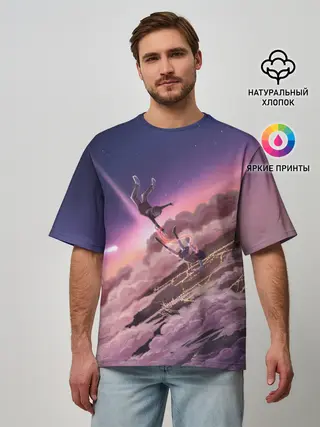 Мужская футболка оверсайз / Falling