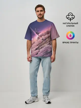 Мужская футболка оверсайз / Falling