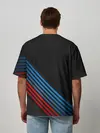 Мужская футболка оверсайз / BMW STRIPE